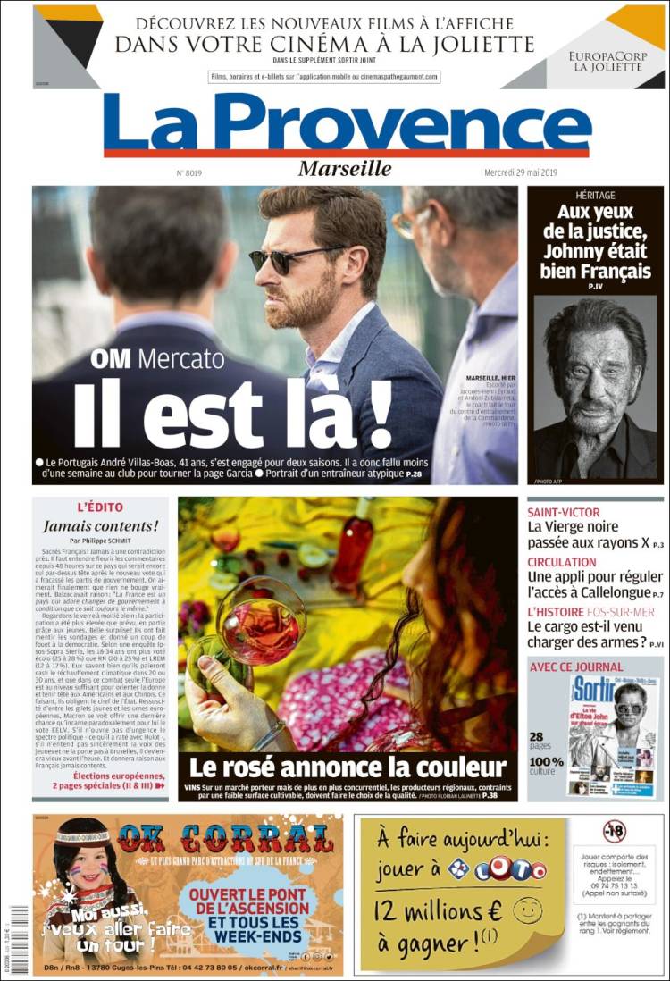Portada de La Provence (Francia)