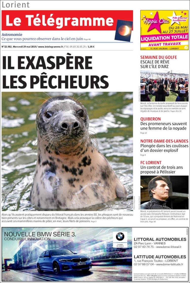 Portada de Télégramme (Francia)