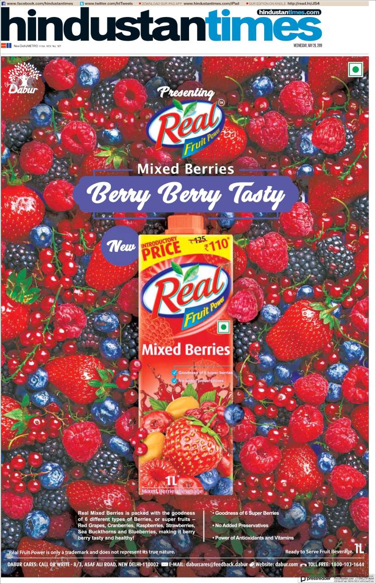 Portada de Hindustan Times (India)