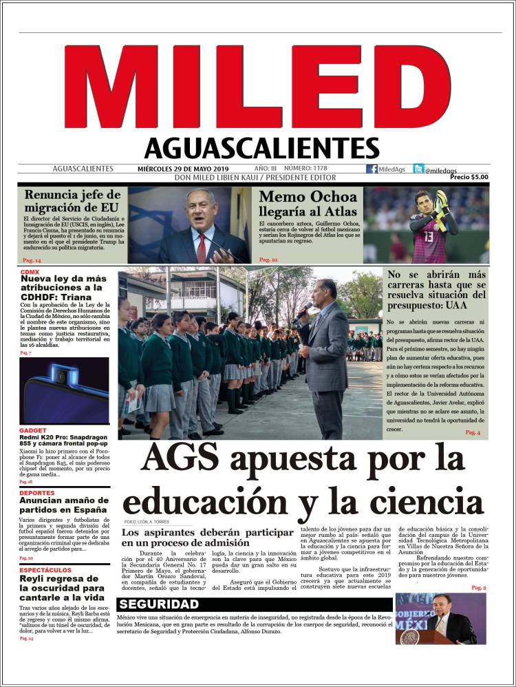 Portada de Miled - Aguascalientes (México)