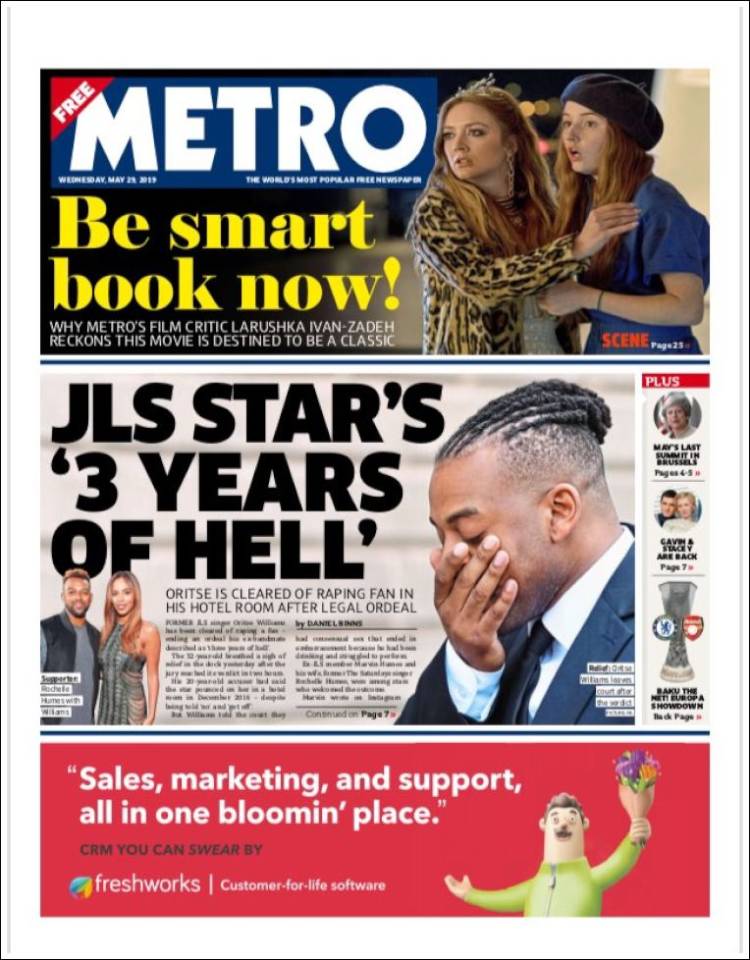 Portada de Metro (Reino Unido)