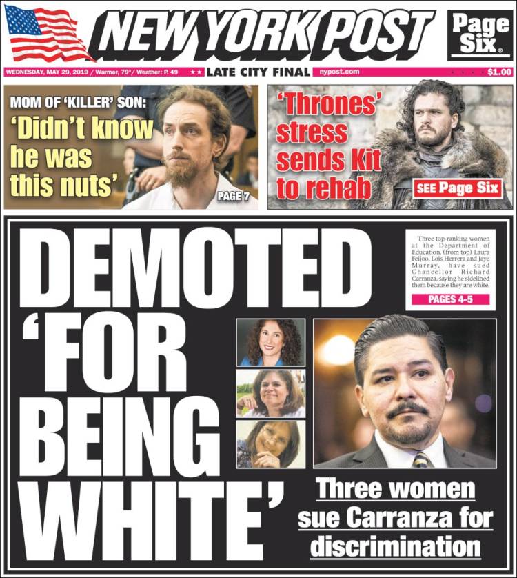 Portada de New York Post (USA)