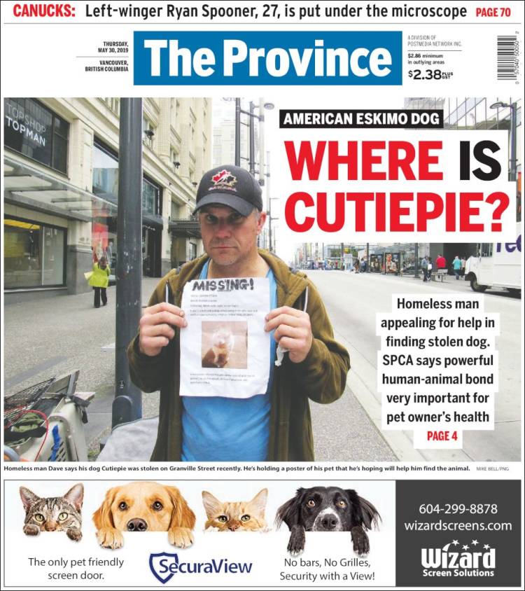 Portada de The Province (Canadá)