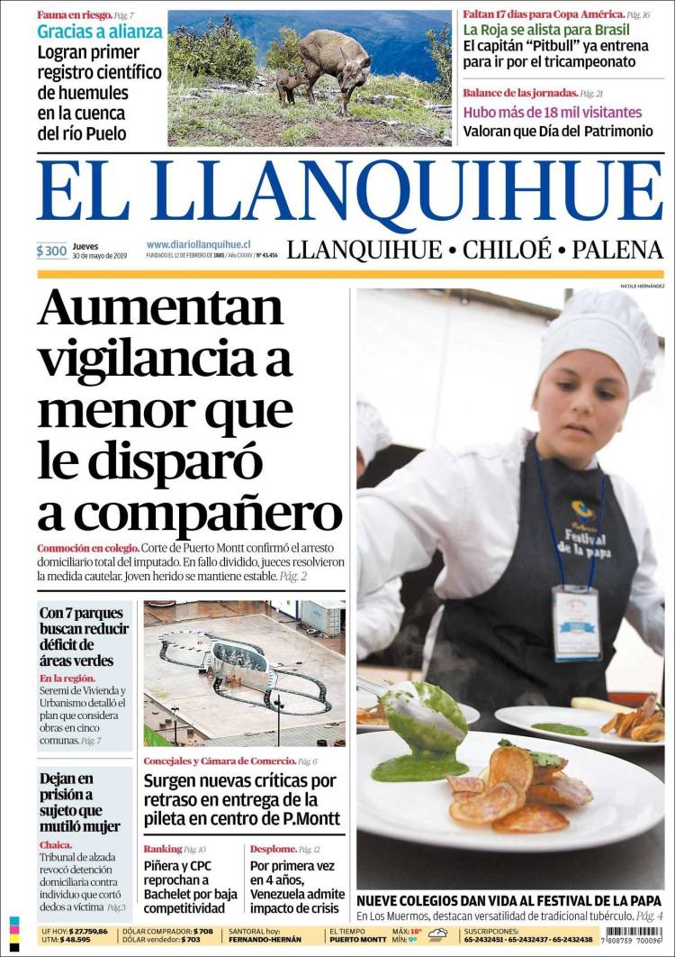 Portada de El Llanquihue (Chile)