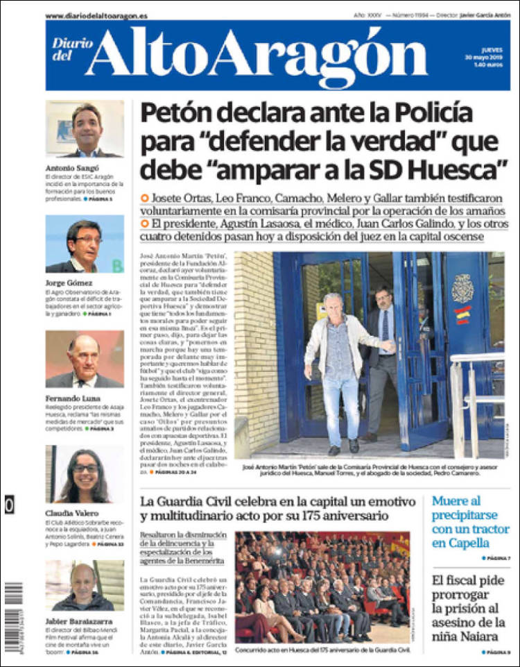 Portada de Diario del AltoAragón (España)