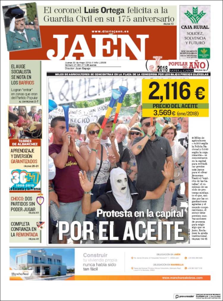 Portada de Diario Jaén (España)