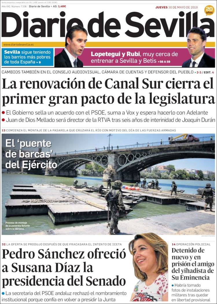 Portada de Diario de Sevilla (España)