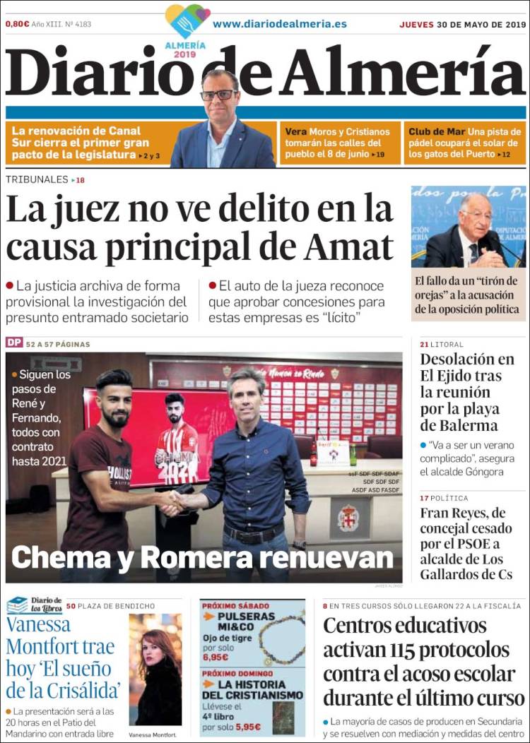 Portada de Diario de Almería (España)