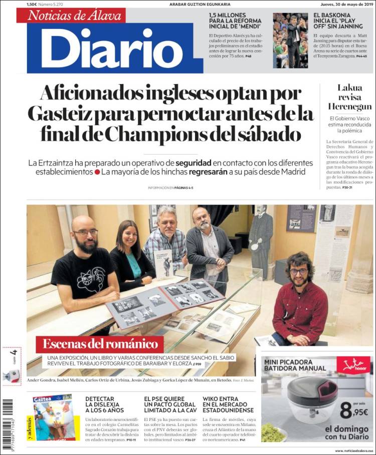 Portada de Noticias de Álava (España)