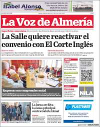 Portada de La Voz de Almería (España)