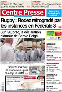 Portada de Centre Presse (Francia)