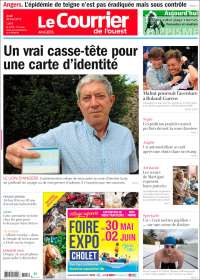 Portada de Le Courrier de l'Ouest (Francia)