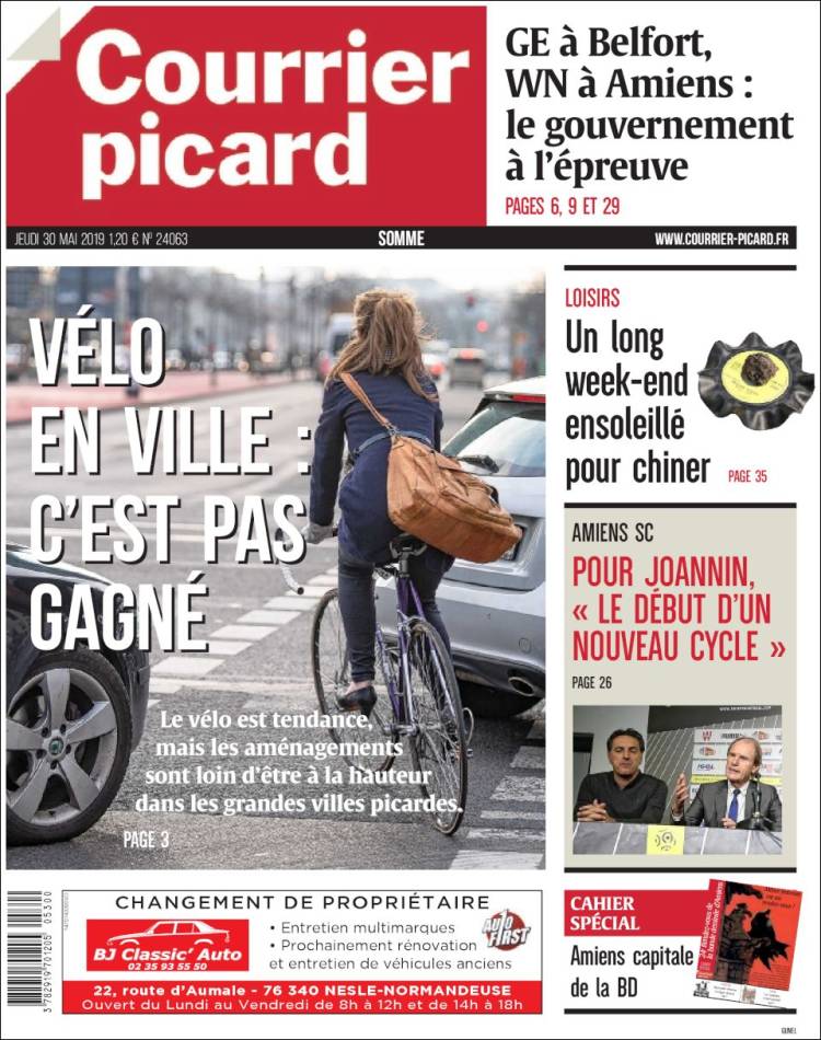Portada de Courrier Picard (Francia)