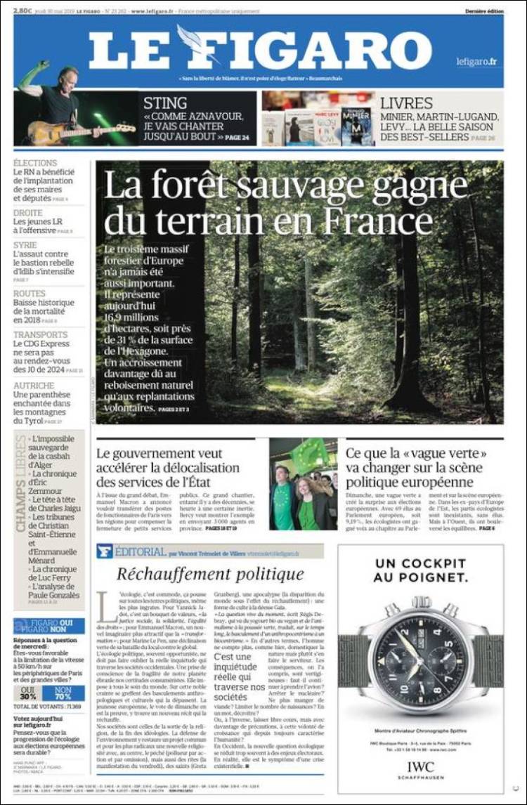 Portada de Le Figaro (Francia)