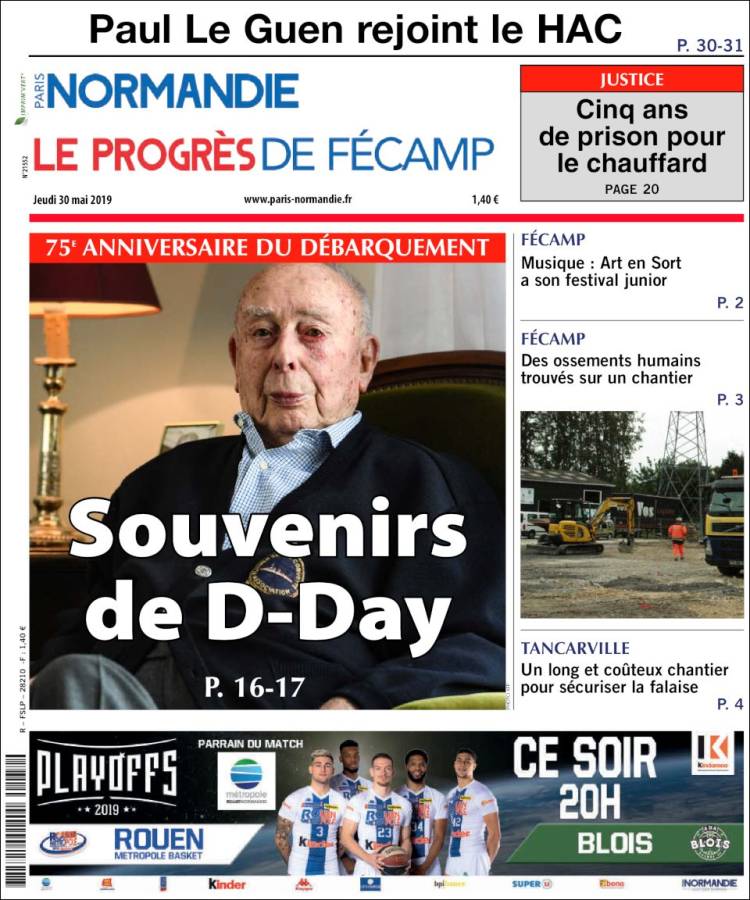Portada de Progres de Fecamp (Francia)