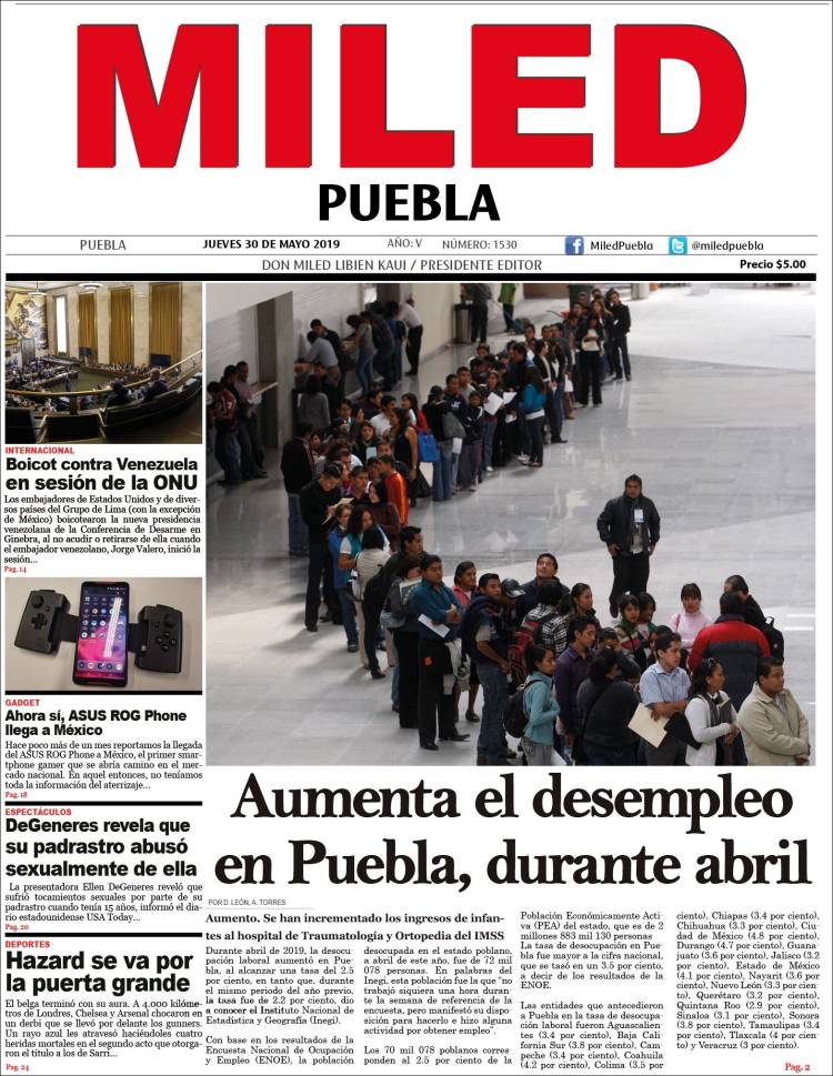 Portada de Miled - Puebla (México)