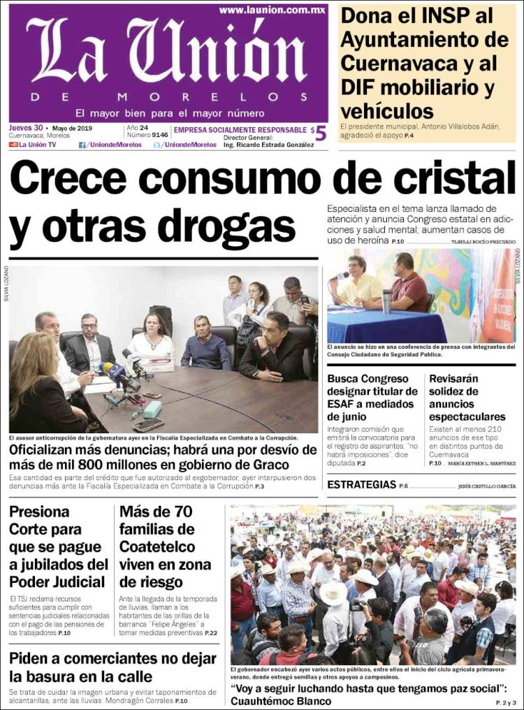 Portada de La Unión de Morelos (México)