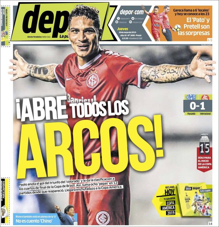 Portada de Depor (Per&uacute;)