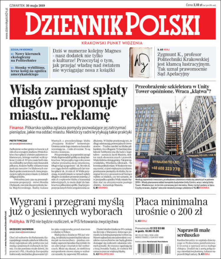 Portada de Dziennik (Polonia)