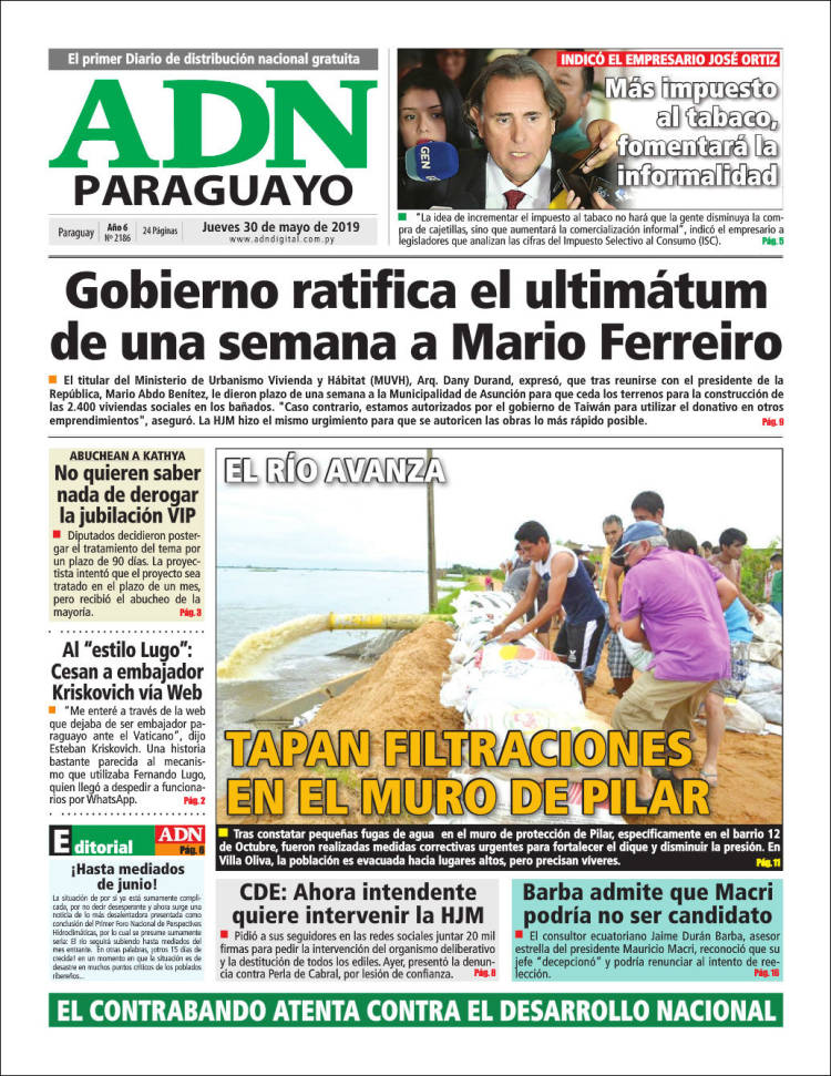 Portada de ADN Paraguayo (Paraguay)