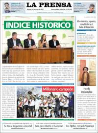 Portada de La Prensa (Argentina)