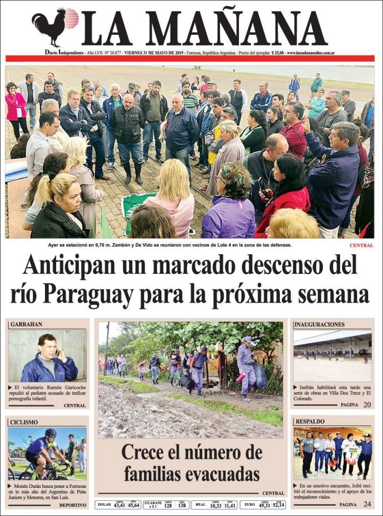Portada de Diario La Mañana (Argentina)