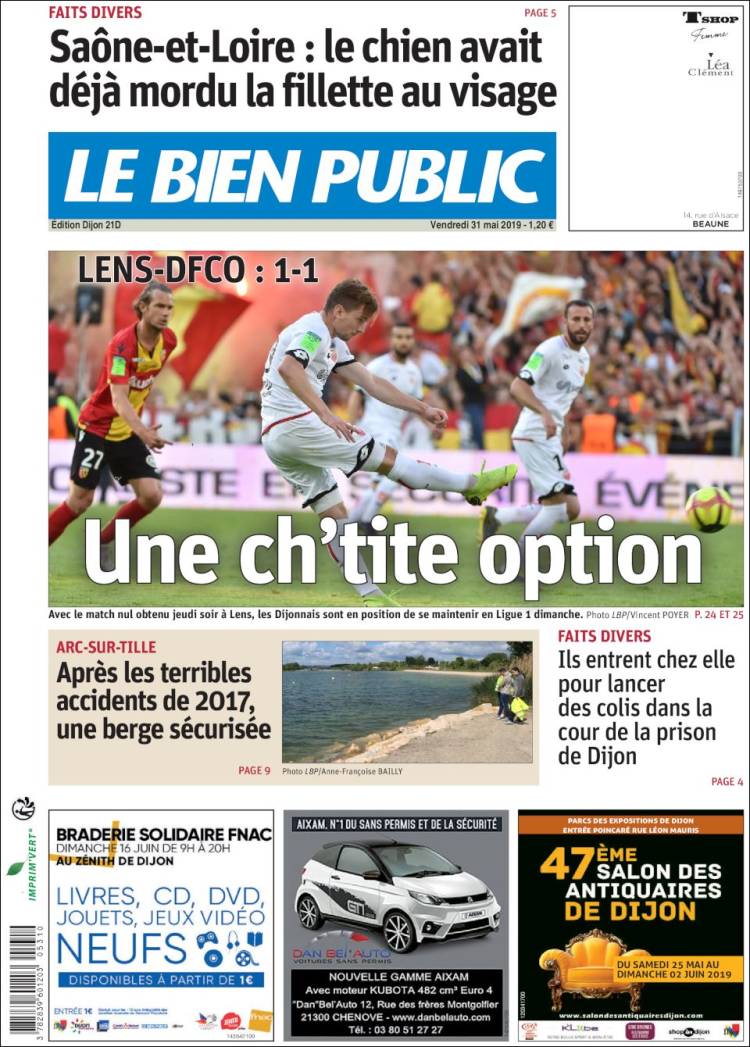 Portada de Le Bien Public (France)