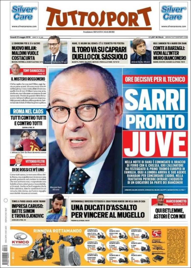 Portada de Tuttosport (Italia)