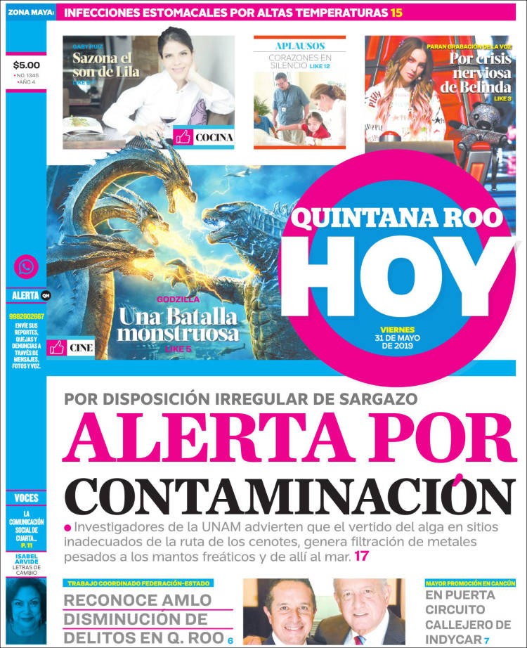 Portada de Quintana Roo HOY (M&eacute;xico)