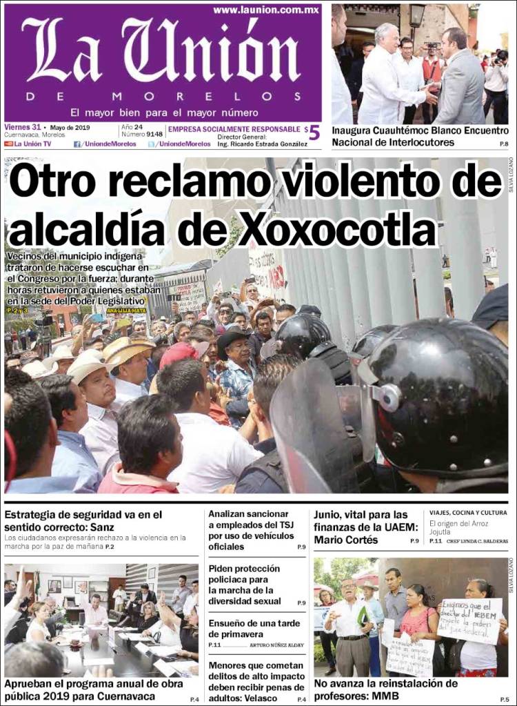 Portada de La Unión de Morelos (M&eacute;xico)