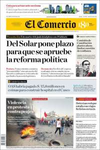 Portada de El Comercio (Peru)