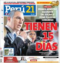 Portada de Perú 21 (Peru)