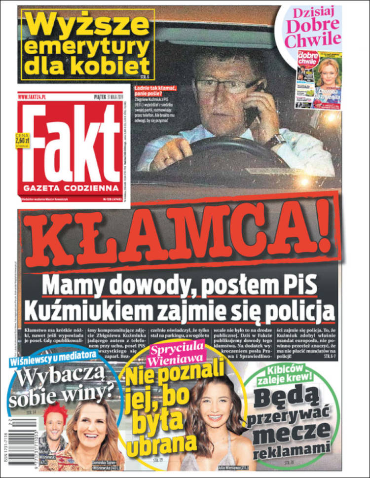Portada de Fakt (Polonia)