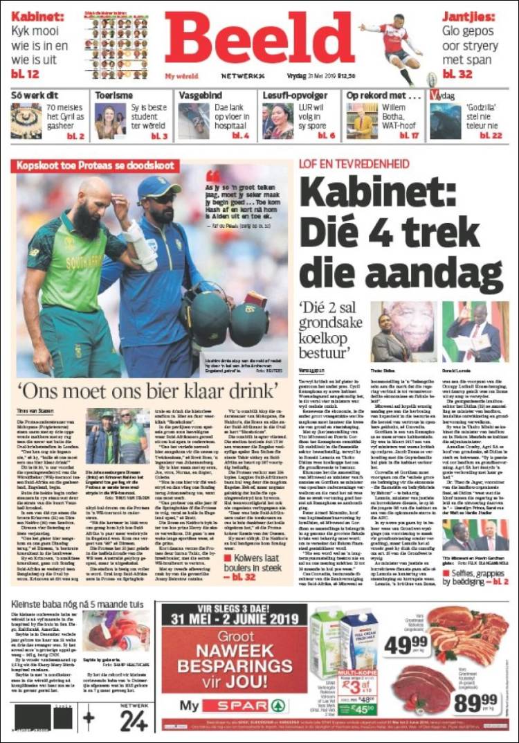 Portada de Beeld (Sud&aacute;frica)