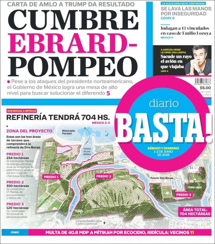 Portada de Diario Basta (M&eacute;xico)
