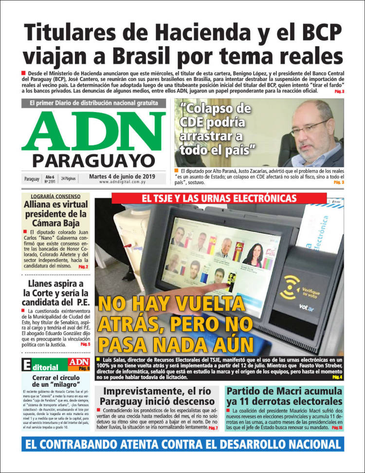 Portada de ADN Paraguayo (Paraguay)