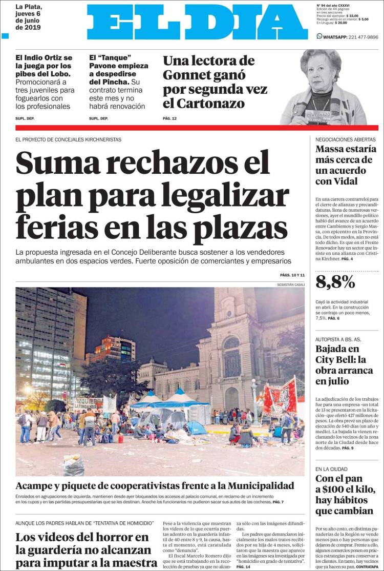 Portada de El Día de la Plata (Argentina)