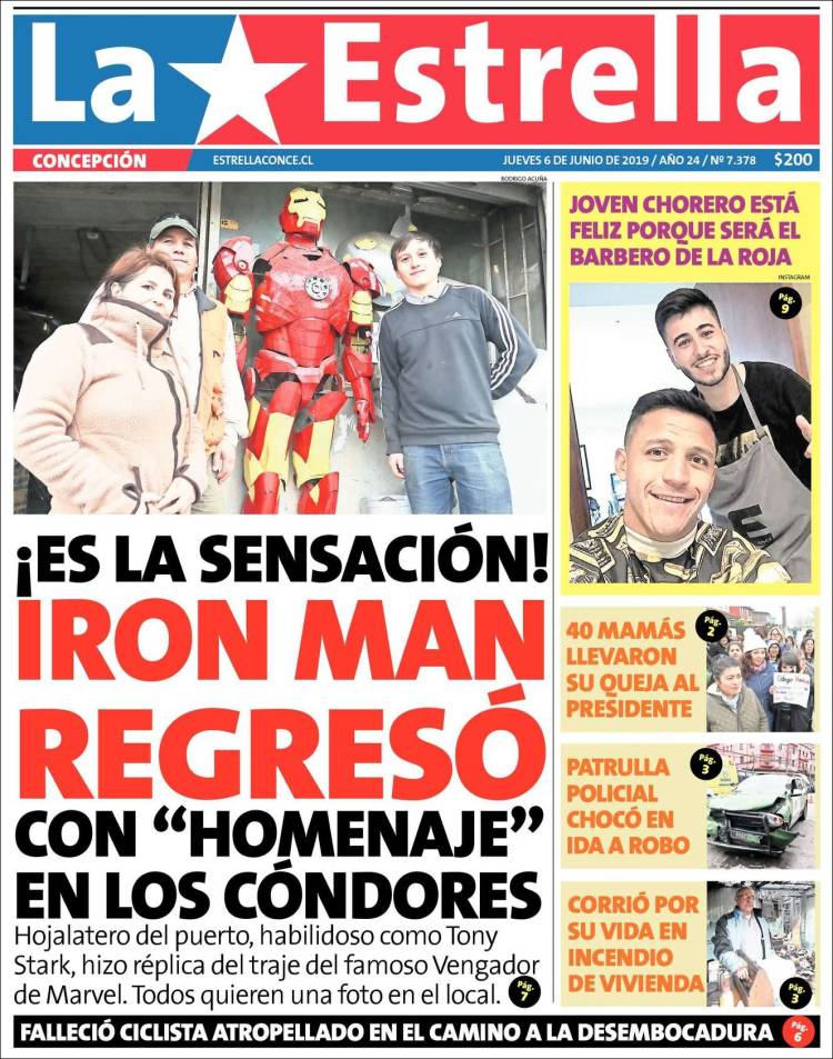 Portada de La Estrella de Concepción (Chile)