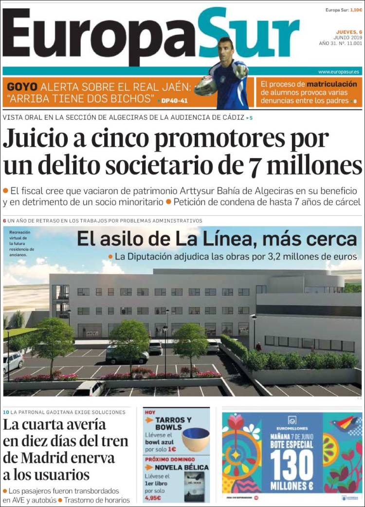 Portada de Europa Sur (España)