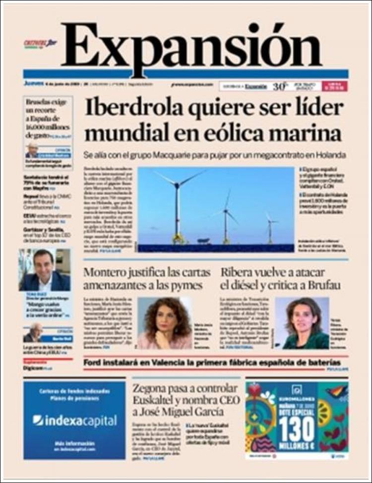 Portada de Expansión (Espa&ntilde;a)