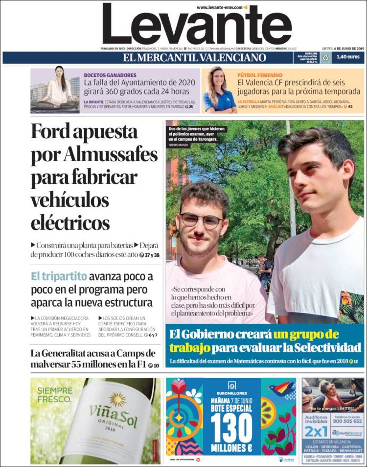 Portada de Levante (España)