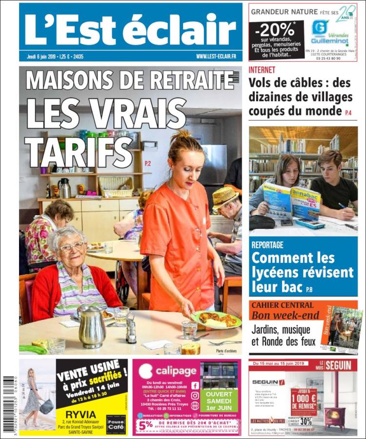 Portada de L'Est Eclair (Francia)