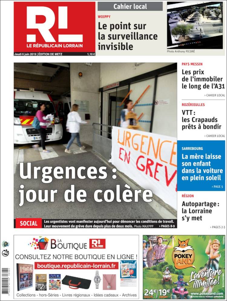 Portada de Le Republicain Lorrain (Francia)