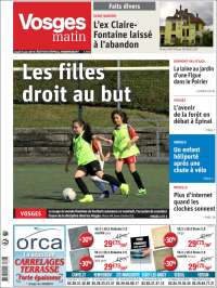 Portada de Vosges Matin (Francia)