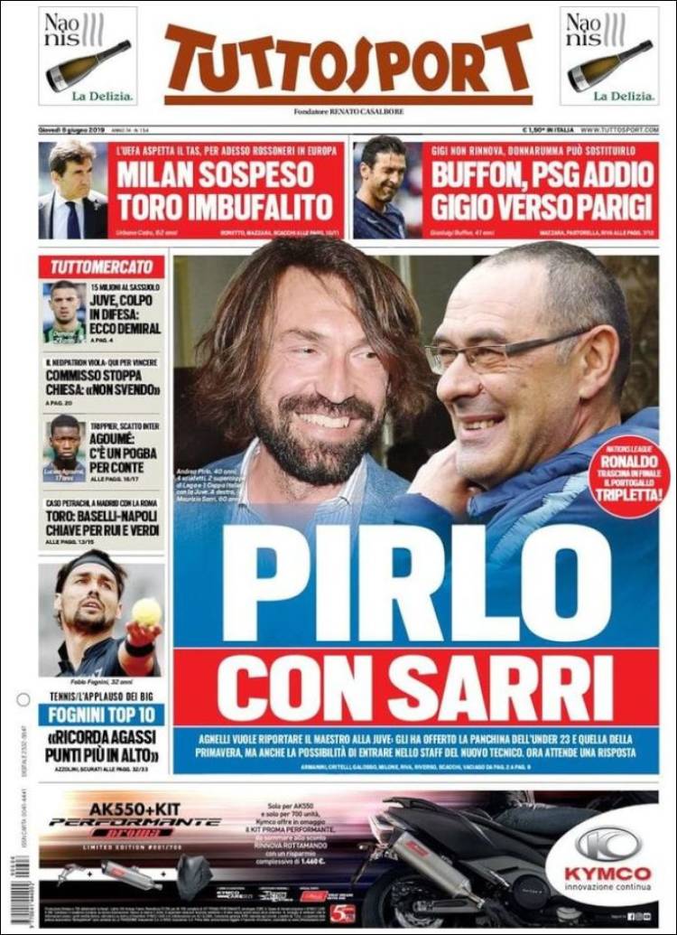 Portada de Tuttosport (Italia)