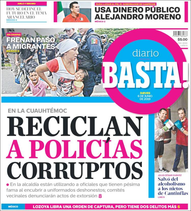 Portada de Diario Basta (M&eacute;xico)