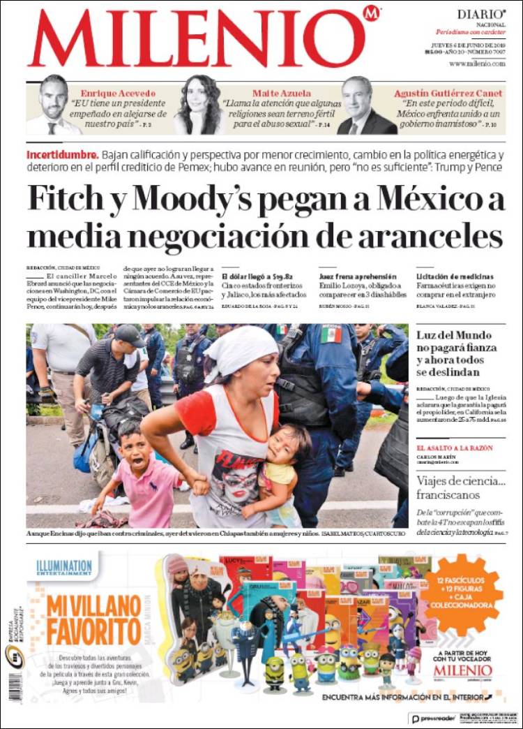 Portada de Milenio (M&eacute;xico)