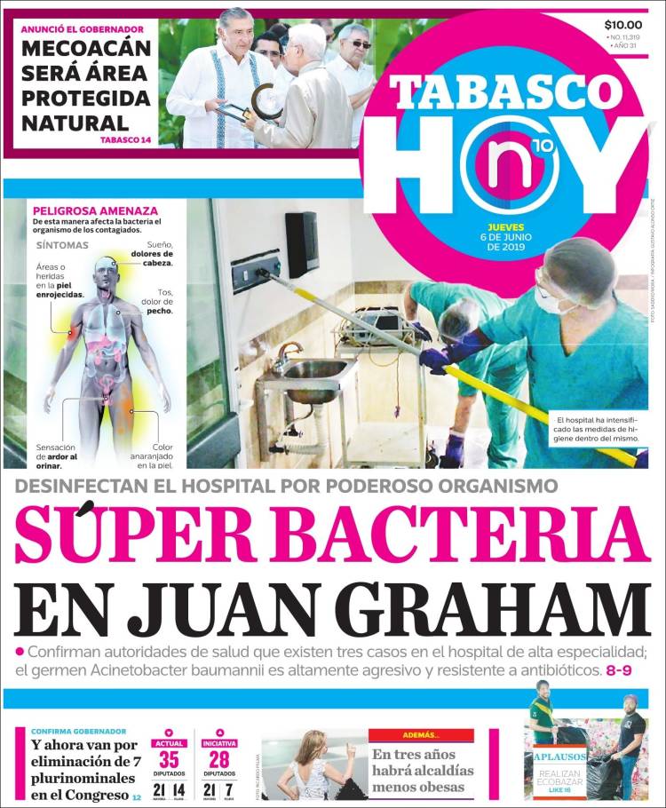 Portada de Tabasco Hoy (México)