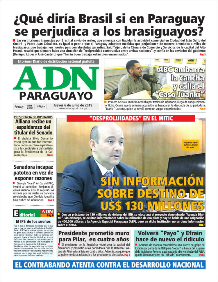 Portada de ADN Paraguayo (Paraguay)