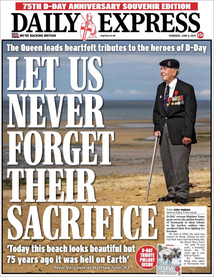 Portada de Daily Express (Reino Unido)